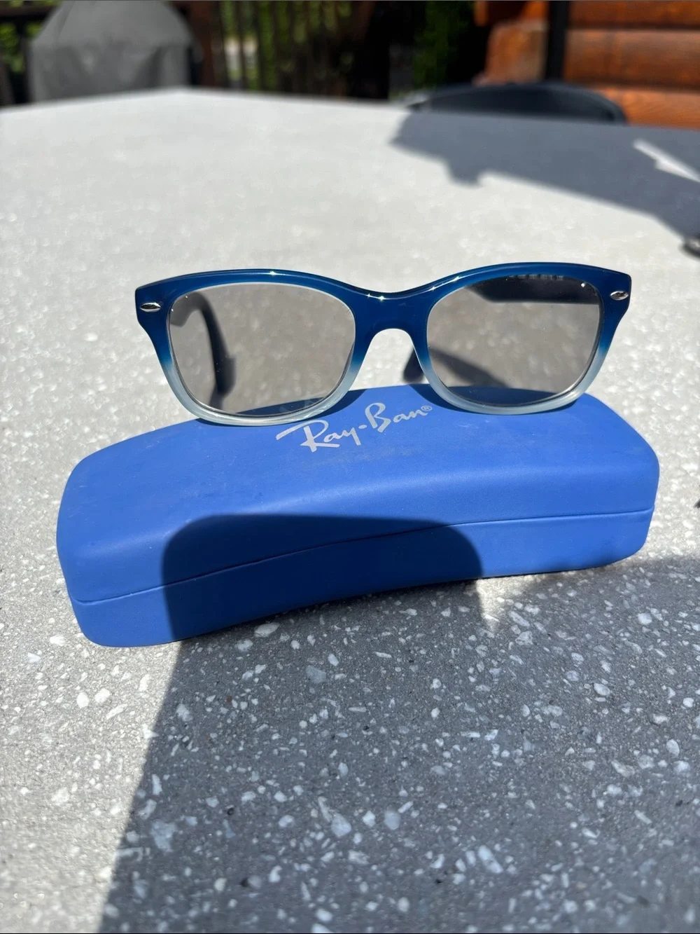 Ray-Ban Blue Fade Wayfarer prescription glasses